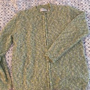 Alfred Dunner Green Zip Sweater NWOT